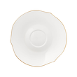 Spodek 16 cm porcelanowy ze złotą obwódką
