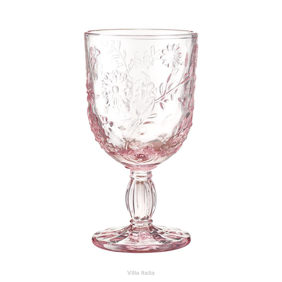 Kieliszek z grubego szkła, z tłoczonym wzorem