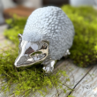 Figurka ceramiczna szary jeż 9 cm RICCIO silver 4