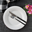 Serwis obiadowy porcelanowy Komplet talerzy na 6 osób PLUS PLATIN 6
