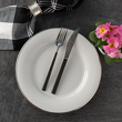 Serwis obiadowy porcelanowy Komplet talerzy na 6 osób PLUS PLATIN 8