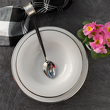 Serwis obiadowy porcelanowy Komplet talerzy na 6 osób PLUS PLATIN 1