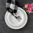 Serwis obiadowy porcelanowy Komplet talerzy na 6 osób PLUS PLATIN 5