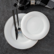 Serwis obiadowy porcelanowy Komplet talerzy na 6 osób PLUS PLATIN 7