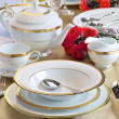 Serwis obiadowy porcelanowy na 12 osób LATINA GOLD  6