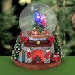 Szklana kula LED z pozytywką Santa Claus - kolejka i kominek 1