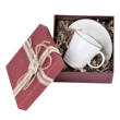 Filiżanka porcelanowa 180 ml LEDA IVORY w pudełku prezentowym 14