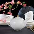 Serwis obiadowo kawowy porcelanowy na 6 osób EUNICE 4
