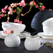 Serwis obiadowo kawowy porcelanowy na 6 osób EUNICE 1