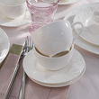 eleganckie filiżanki porcelanowe białe na stół szkliwione ręcznie