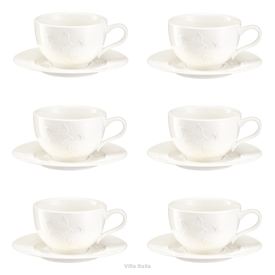 eleganckie filiżanki porcelanowe ze spodkami Villa Italia
