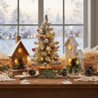 Dekoracja świąteczna LED domek drewniany 29 cm SAN NICOLA 5