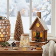 Dekoracja świąteczna LED domek drewniany 29 cm SAN NICOLA 6