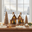 Dekoracja świąteczna LED domek drewniany 29 cm SAN NICOLA 7