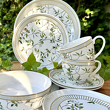 Serwis obiadowy porcelanowy na 12 osób NORIKO WHITE 14