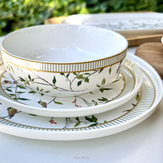 Serwis obiadowy porcelanowy na 12 osób NORIKO WHITE