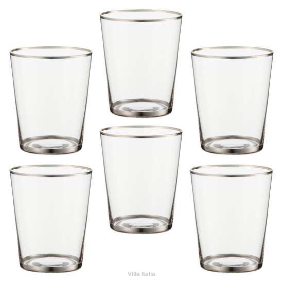 Zestaw szklanek 350 ml 6 sztuk SEMPRE PLATIN