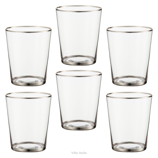 Zestaw szklanek 350 ml 6 sztuk SEMPRE PLATIN