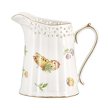 Elegancki mlecznik z porcelany z ażurowym zdobieniem