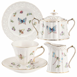 Serwis do kawy herbaty porcelanowy na 6 osób LEDA IVORY 6