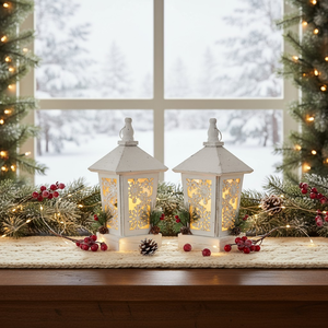 Lampion świąteczny LED biały 35 cm SAN NICOLA