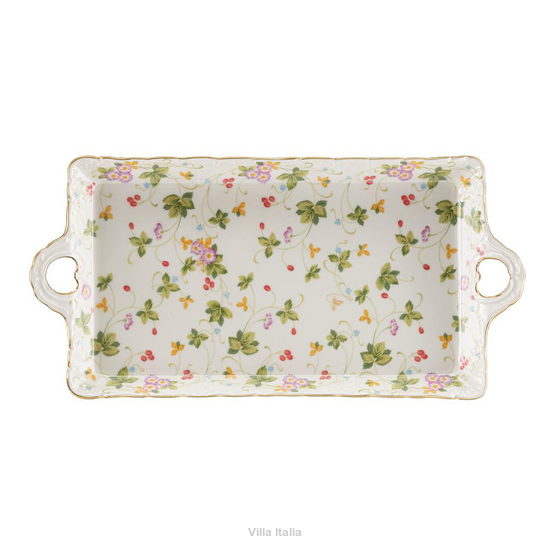 Półmisek prostokątny Talerz do ciasta 30 x 15 cm WALENCJA Ivory