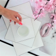 Półmisek prostokątny Talerz do ciasta porcelanowy 33 x 20 cm MIAMI PLATIN 2