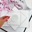 Półmisek prostokątny Talerz do ciasta porcelanowy 33 x 20 cm MIAMI PLATIN 4