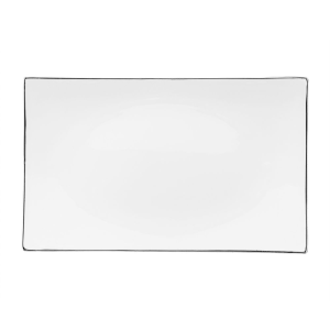 Półmisek prostokątny Talerz do ciasta porcelanowy 33 x 20 cm MIAMI PLATIN