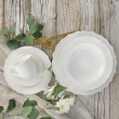 Serwis obiadowo kawowy na 6 osób porcelanowy OLIMPIA 2