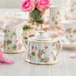 Serwis do kawy herbaty porcelanowy na 12 osób WALENCJA Ivory 5