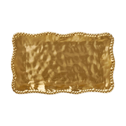 Patera na ciasto Talerz prostokątny 36 x 21 cm MESTIERE GOLD