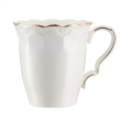 Zestaw kubków porcelanowych 300 ml 6 sztuk RIVET ze złotem 1