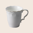 Zestaw kubków porcelanowych 300 ml 6 sztuk RIVET ze złotem 3