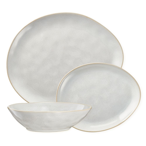 Komplet talerzy obiadowych kamionkowych na 6 osób NORDEN