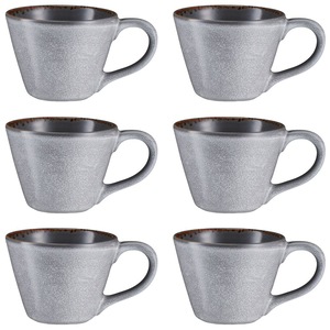 Zestaw kubków ceramicznych jumbo 400 ml 6 sztuk ROCK