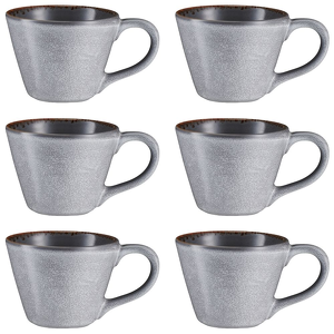 Zestaw kubków ceramicznych jumbo 400 ml 6 sztuk ROCK