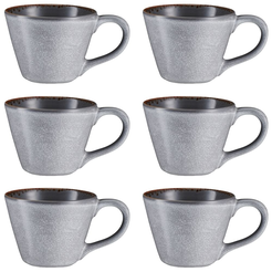 Zestaw kubków ceramicznych jumbo 400 ml 6 sztuk ROCK