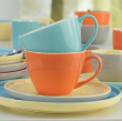 Zestaw śniadaniowy dla 2 osób BORNEO orange-yellow-grey 6