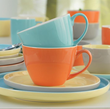 Zestaw śniadaniowy dla 2 osób BORNEO orange-yellow-grey 6