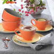 Zestaw śniadaniowy dla 2 osób BORNEO orange-yellow-grey 2