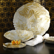 Patera na ciasto szklana 32 cm AMAZON Gold 7