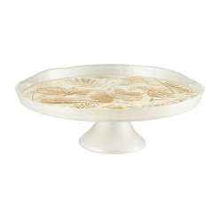 Patera na ciasto szklana 32 cm AMAZON Gold