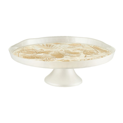 Patera na ciasto szklana 32 cm AMAZON Gold