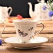 Serwis do kawy herbaty porcelanowy na 6 osób z dzbankiem LEDA IVORY 14
