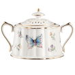 Serwis do kawy herbaty porcelanowy na 6 osób z dzbankiem LEDA IVORY 18