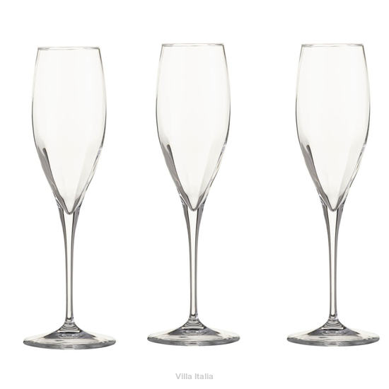 Komplet kieliszków do szampana ze szkła kryształowego