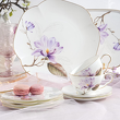 porcelanowy talerz do ciasta w kwiaty Villa Italia