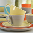 Serwis kawowy porcelanowy na 6 osób BORNEO yellow-grey-blue 8