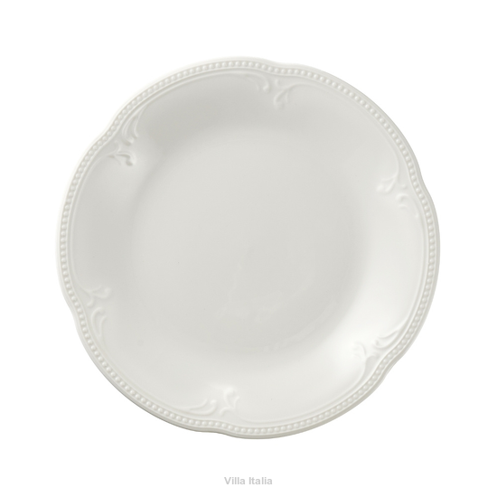 elegancki talerzyk deserowy z porcelany, z reliefem